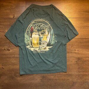 Men's Green and Blue T-shirt